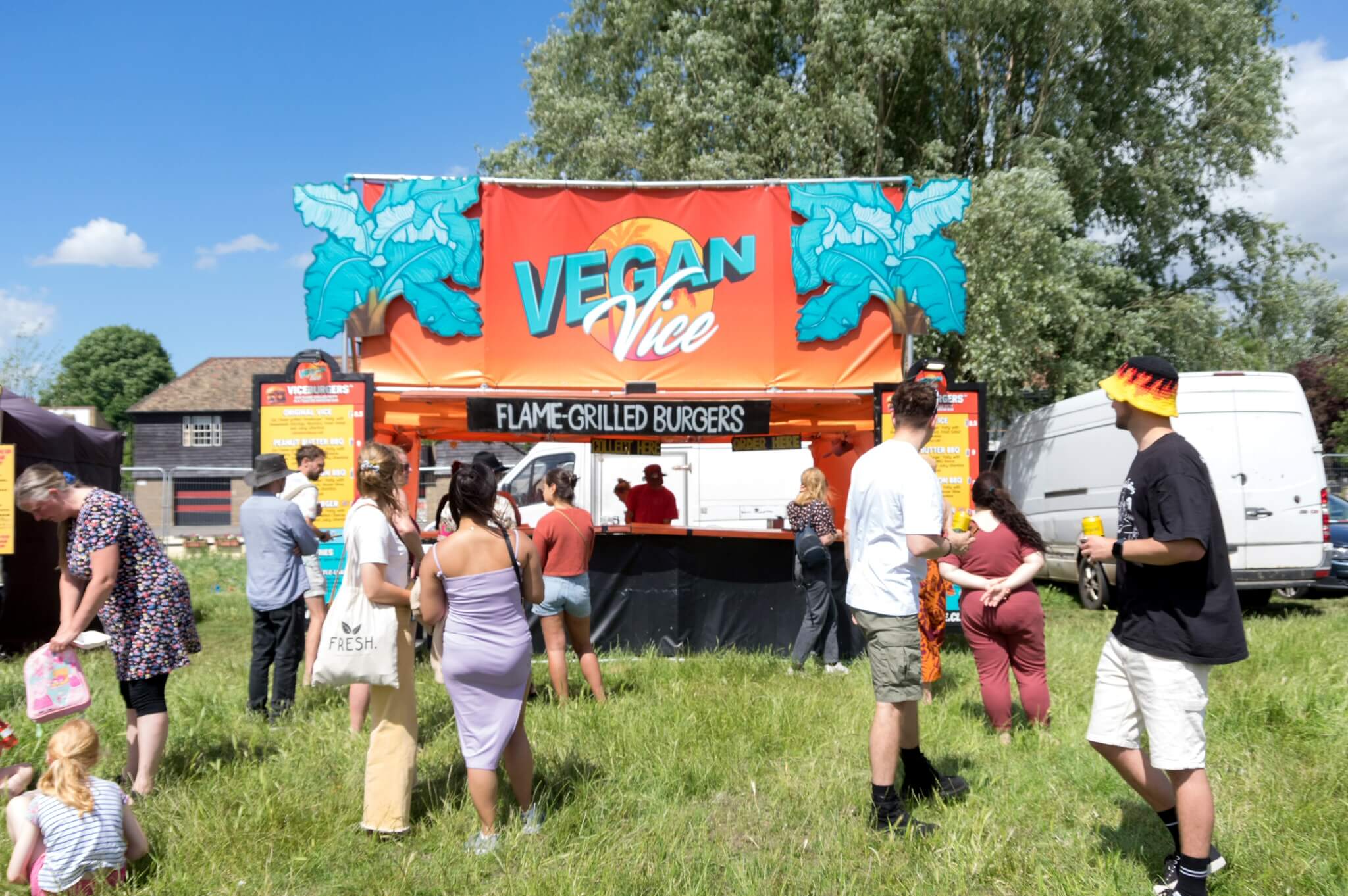 Food stalls and festival treats at Strawberry Fair